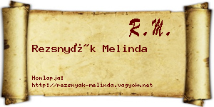 Rezsnyák Melinda névjegykártya